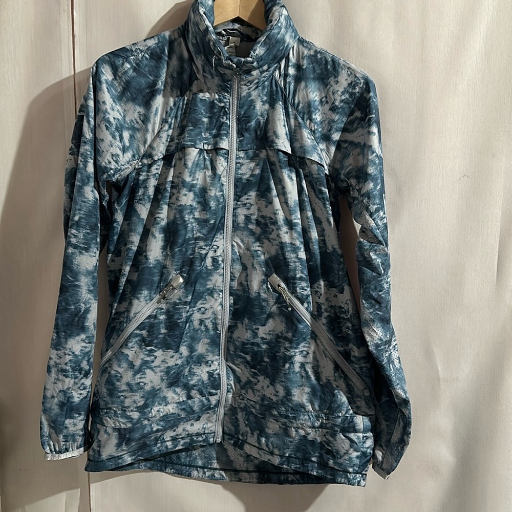 Lululemon Running Jacket - Teal Blue and Grey Pattern - Size 6